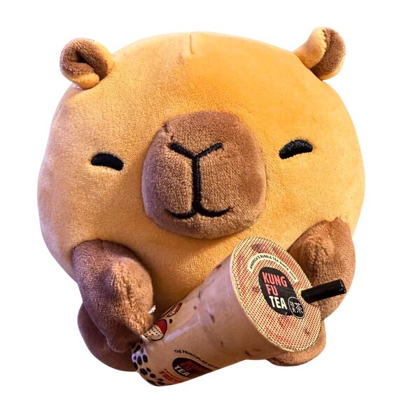 Kung Fu Tea Bear Plush Holding Cup | ZURU | 5” Kawaii Coffee Shop Collectible - Picture 7 of 9